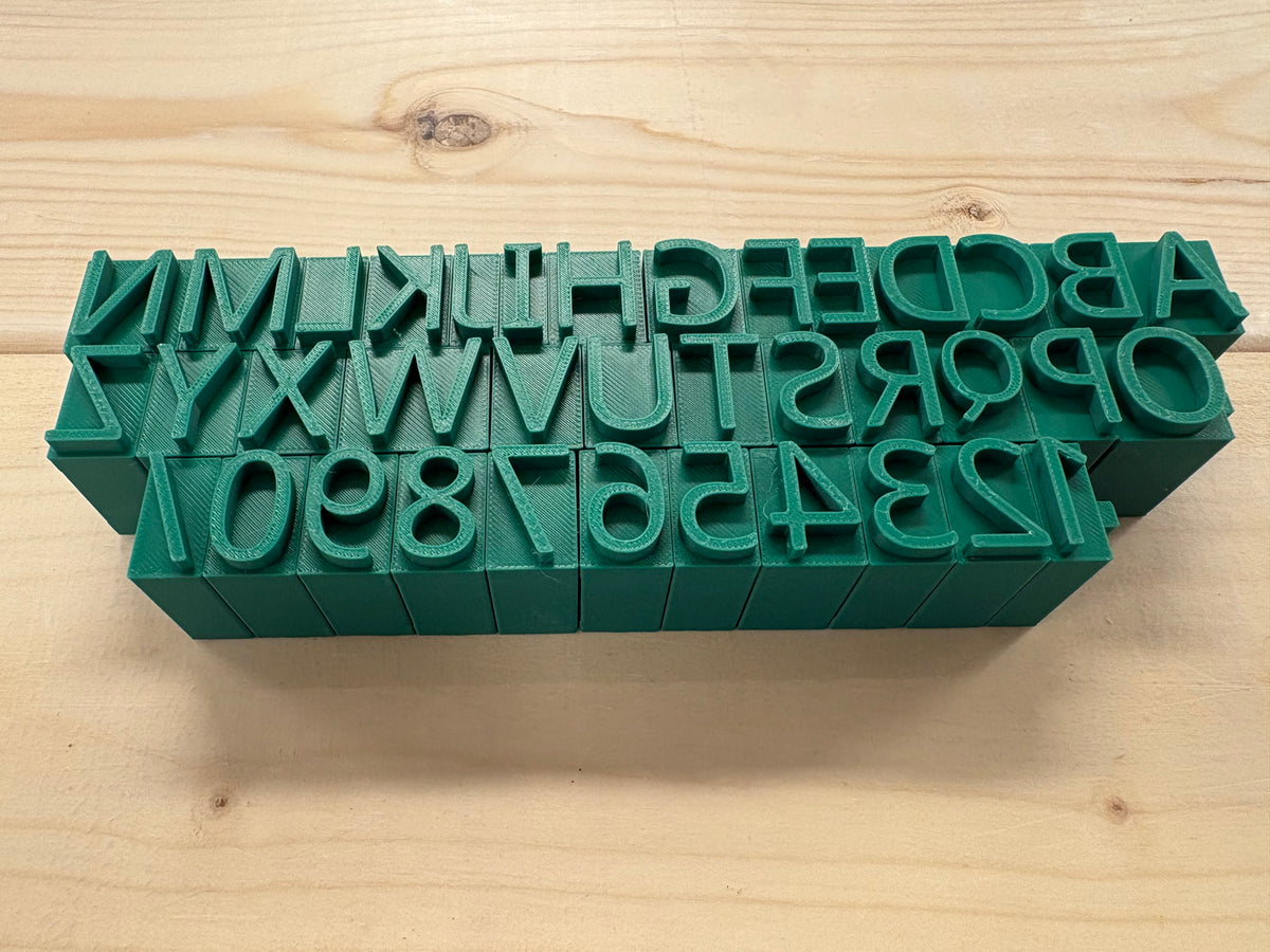 Interlocking Stack Stamp Interlocking Letter & Number Stamp Set - DIGITAL DOWNLOAD – 4 Pottery